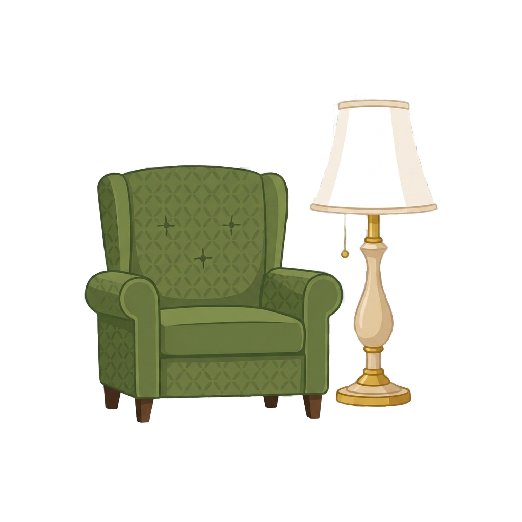 Sofa with lamp icon